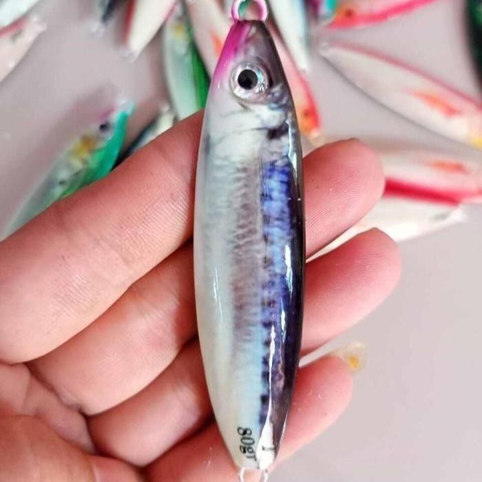 metal jig cold sniper 3D motif ikan asli full GID 40-100 gram Glow in the dark (TERBAIK) (TERBARU)