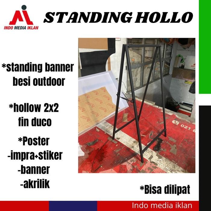 Standing Banner Besi Hollow Berkualitas