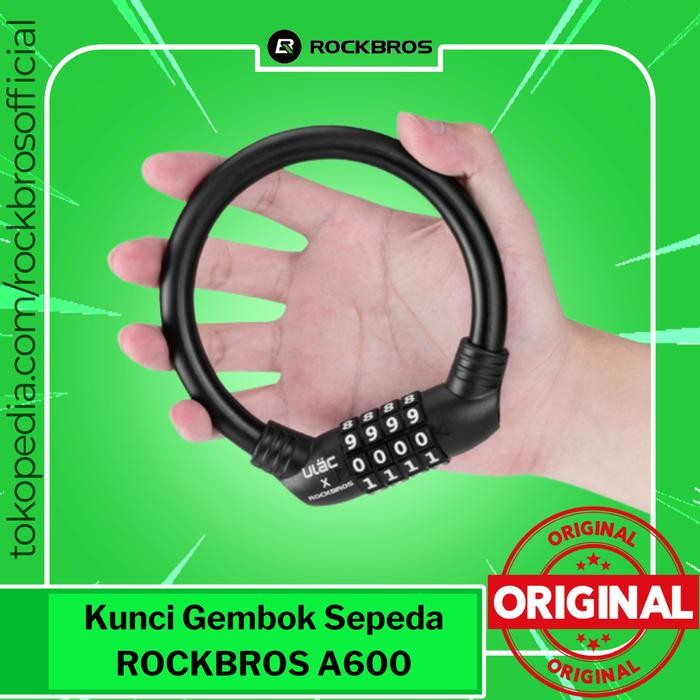 Kunci Nomer Gembok Sepeda Rockbros A600 Anti Maling Nomor MTB