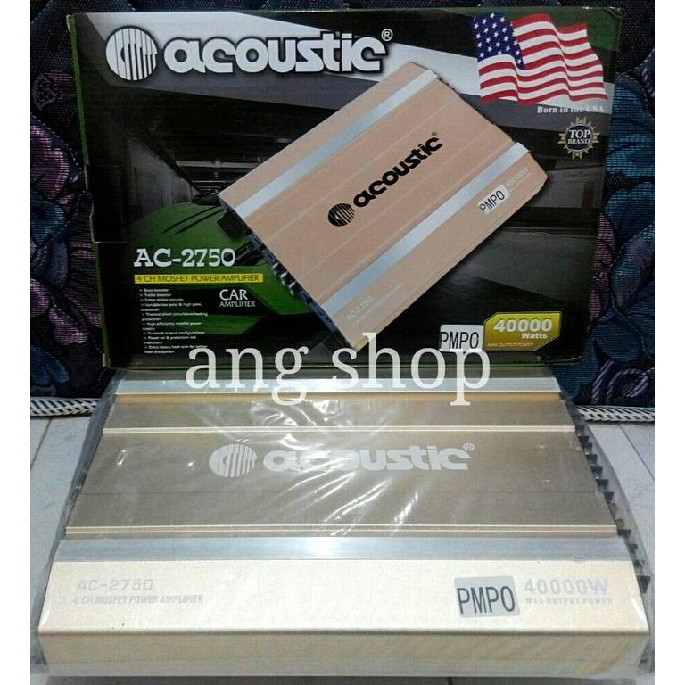 Car Mosfet Power Amplifier Mobil Acoustic AC-2750 4CH 40RB W PMPO