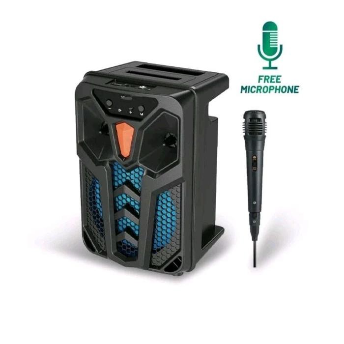 MKC Speaker Bluetooth Wireless Karaoke Portable/Speaker Kimiso MKC-3398 Size 6.8" Inchi Bonus Mic