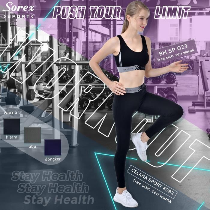 trrg- Sorex 4082 - Celana Sport Panjang Wanita Legging Senam Yoga Olahraga Outdoor Cepat