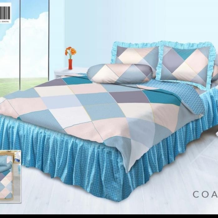 Sprei Rumbai Topi King My Love Coastal 180X200 Rumbai 50 Cm
