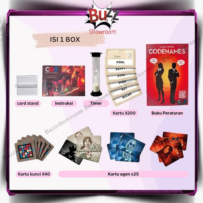READY Codenames Board Card Game Mainan Kartu Codename G00D QU4LITY