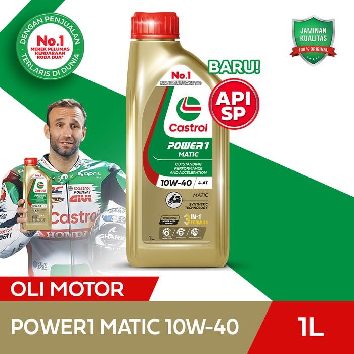 ys7r- Oli Mesin Motor Castrol Power1 Matic 10W-40 (1L)