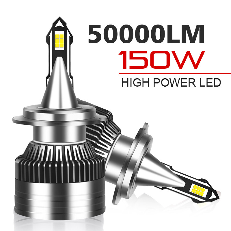 H7 H4 Led Car Headlights Bulbs Canbus 50000LM 150W H1 H11 Lamp White