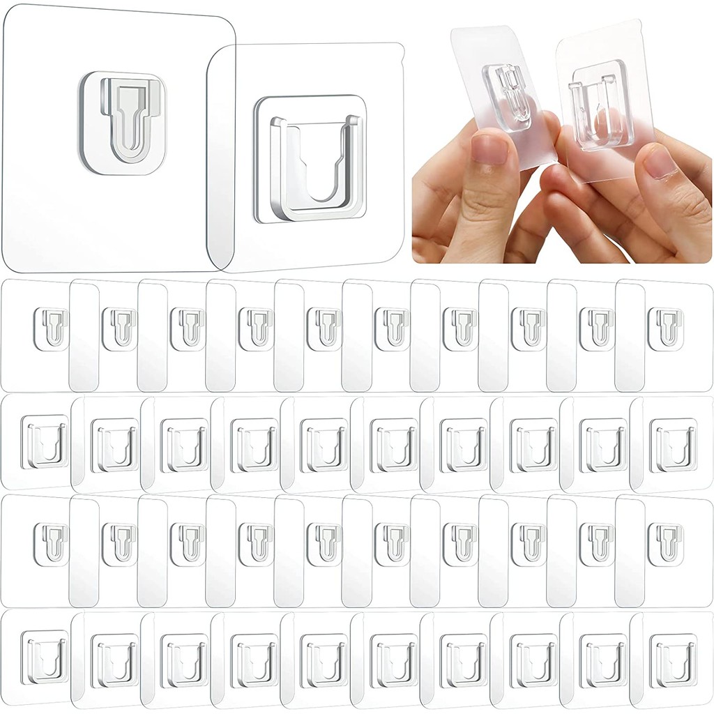 5/10/20 Pack Double Sided Adhesive Wall Mount Hooks Holder for  Socket Drag Line Plug Board Router P