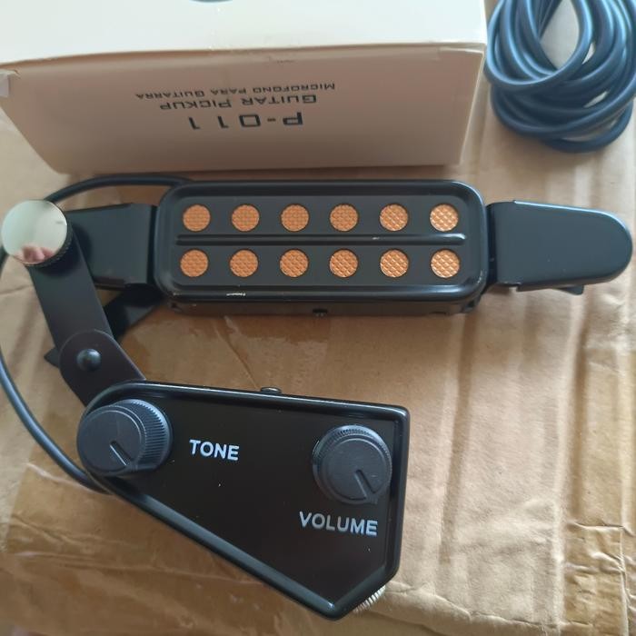 Pickup spul gitar akustik 12 hole with Volume p011/pickup gitar