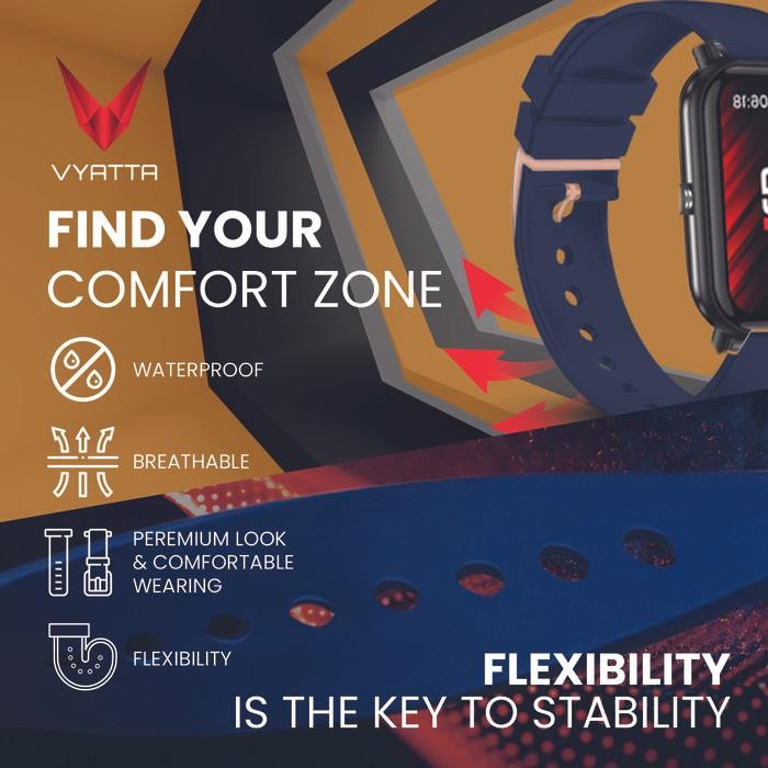2prr- Vyatta Fitme Strap Pro 20/22 Mm For Vyatta Fitme Smartwatch