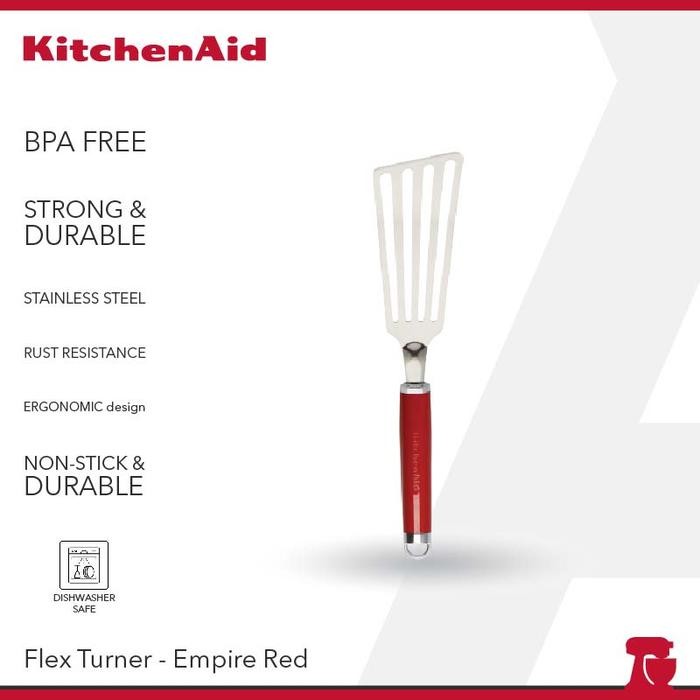 HariPromo- Kitchenaid Flex Turner Stainless Steel Empire Red