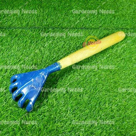 Garukan Tanah / Garpu Tanah Mini Besi Biru Pengaduk Media