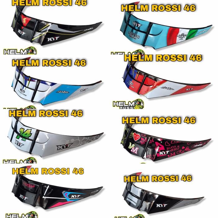 TERLARIS SPOILER HELM KYT TTC 3D GPR MOTIF JE MASIA LEOPARD VENOM DLL READY STOCK