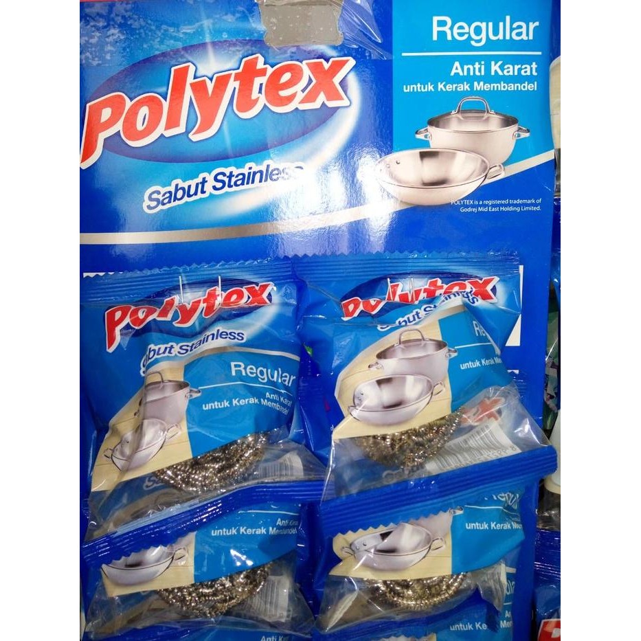 Sabut Cuci Piring Polytex - Kawat Pencuci Piring - Stainless Polytex