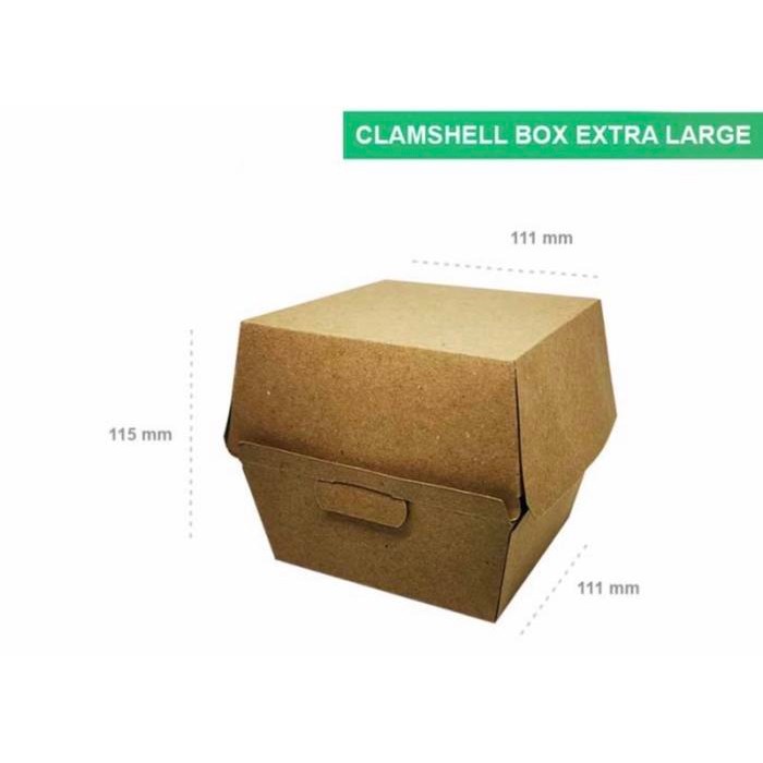 RRShop- Brown Kraft Burger Box Xl