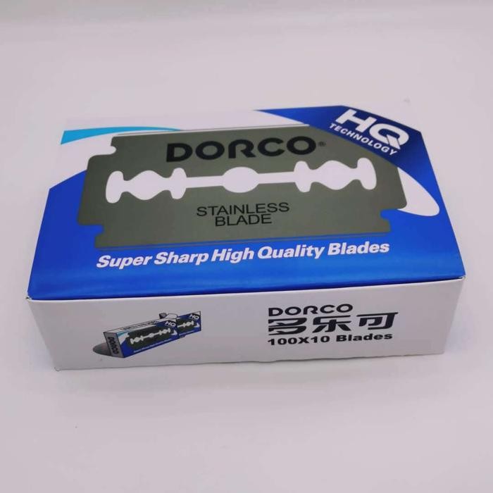 om3r- Jeje Silet Dorco Biru Premium 100 Keping Box Biru
