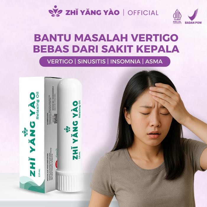 Zhi Yang Yao Inhaler Vertigo Vertigo Pusing Sakit Kepala BPOM Herbal Alami Aromaterapi Hilangkan