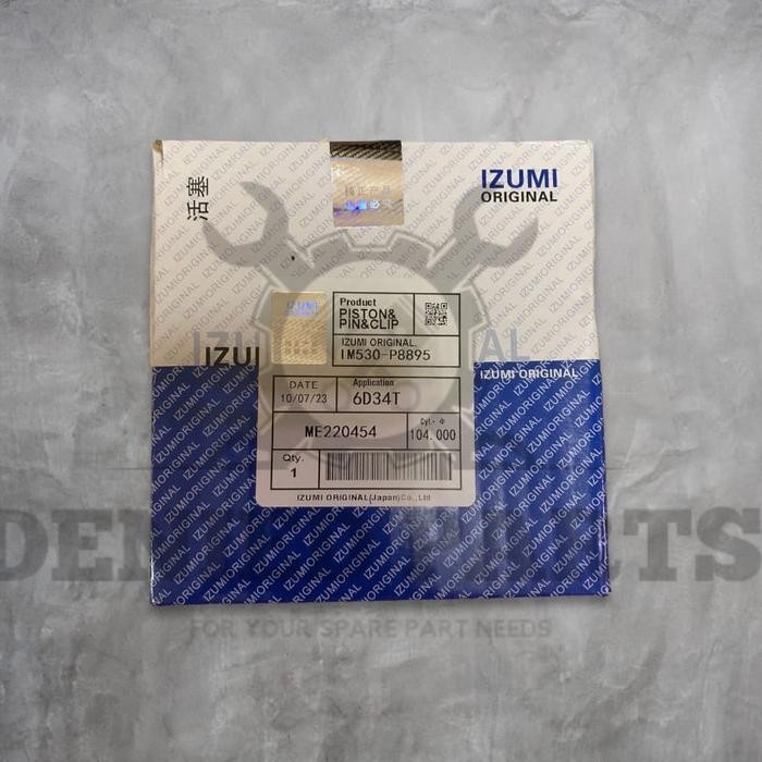 Terhemat Piston Engine + Pin 6D34 ~ Sk200-6 Izumi Terlariss 