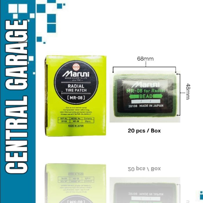 Ready Maruni Tire Patch MR 08 Box (isi 20 pcs) - Karet Tambal Tip Top