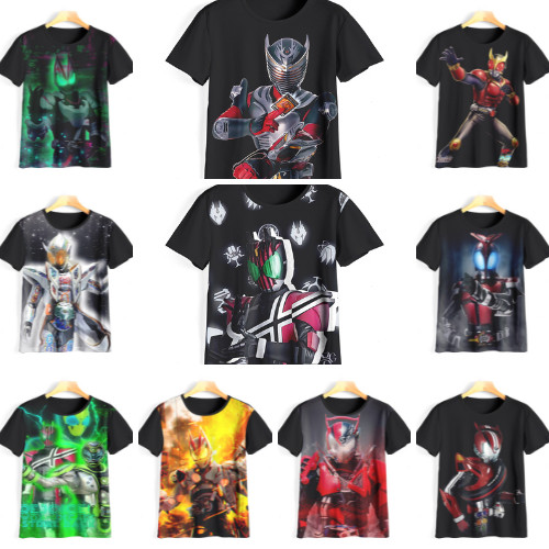 Baju Anak Kamen Rider Kaos Satria Baja Hitam 3D Model Anime Kartun Untuk Anak dan Dewasa Unisex - Sa