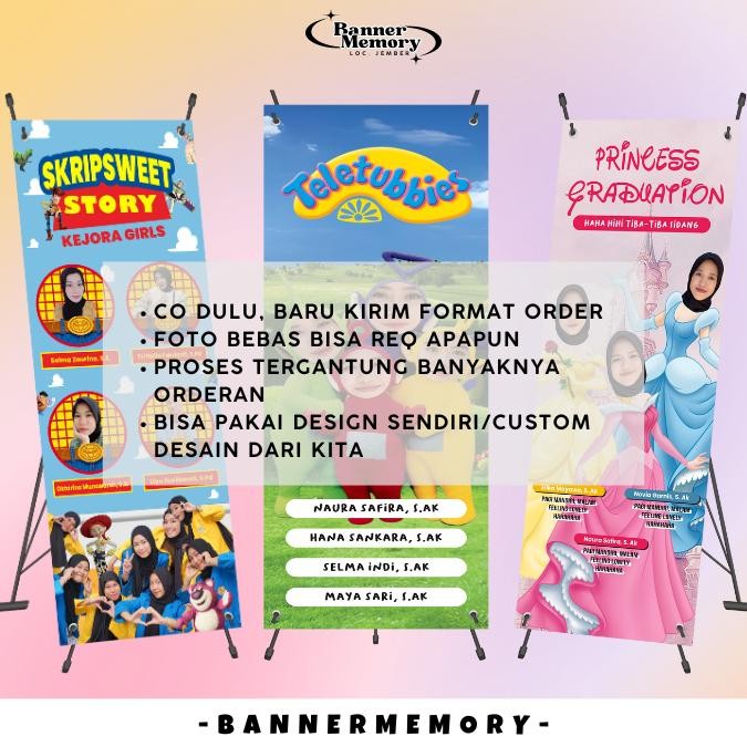 TERLARIS [ PETA ] PAKET XBANNER / X BANNER / TIANG SPANDUK BANNER WISUDA / BANNER WISUDA / BANNER