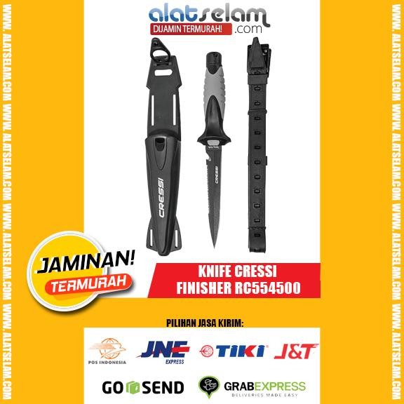Knife Cressi Finisher / Pisau Selam / Pisau Scuba Diving Anti Karat