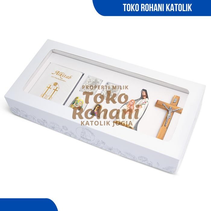 PAKET SESERAHAN PERNIKAHAN KATOLIK + KOTAK CUSTOME PUTIH/ SET HANTARAN PERNIKAHAN KATOLIK / PAKET