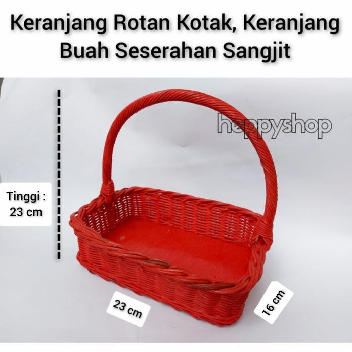Keranjang Rotan Kotak Keranjang Hampers Buah Seserahan Hantaran Nikah