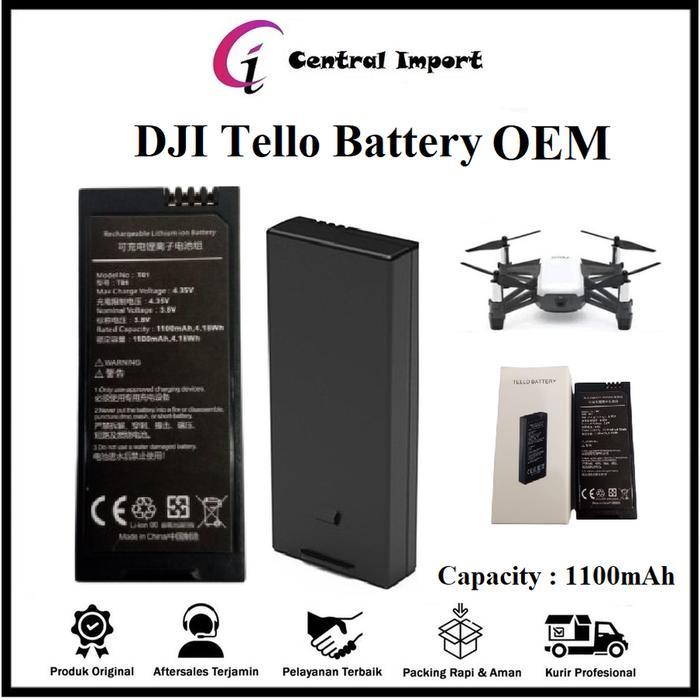 DJI TELLO BATTERY OEM - DJI TELLO BATERE - BATERAI DJI TELLO FREE BUBBLEWRAP