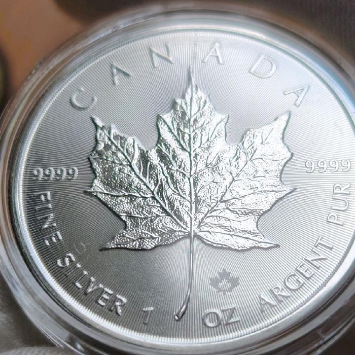 Koin perak canadian maple leaves 1 troy ounce
