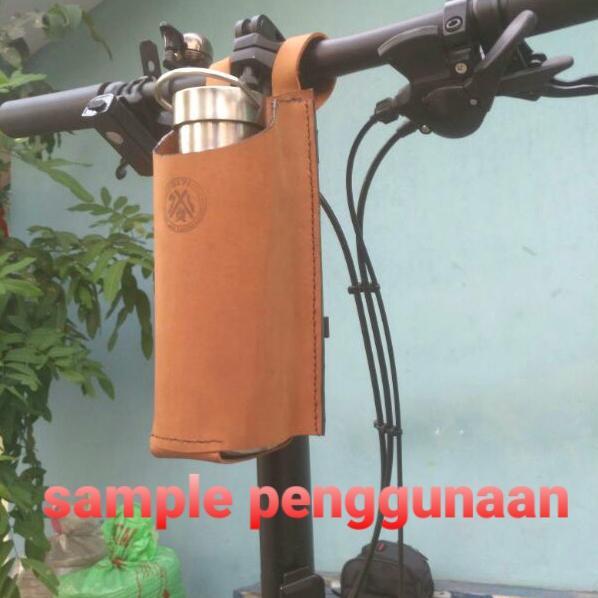 Tas Sepeda Lipat Tempat Botol Minum Kulit Leather Terbaru 