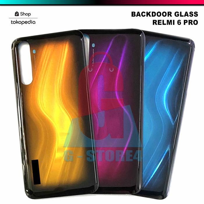 NEW BACKDOOR GLASS - BACKCOVER - BACK CASING FOR RELMI 6 PRO TUTUP BELAKANG BACK DOOR