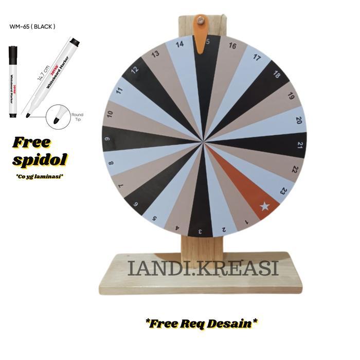 NEW SPIN WHEEL 30 CM VERSI BUNYI/RODA UNDIAN /LUCKY SPIN/ROULETTE 30CM