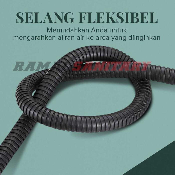 Premium Selang Shower Flexible Hose Hot Cold Stainless Steel 2 Meter Original