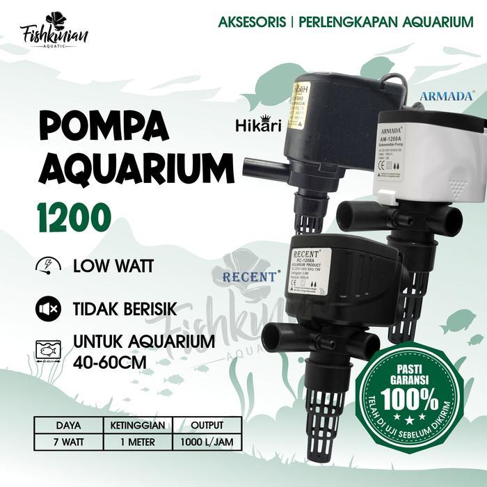 POMPA AIR CELUP AQUARIUM 1200 LOW WATT RECENT ARMADA HIKARI - armada