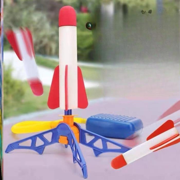 Mainan Anak Roket Injak Rocket Launcher Luar Angkasa/ Peluncur Roket Injak Terbang Mainan Anak Roket