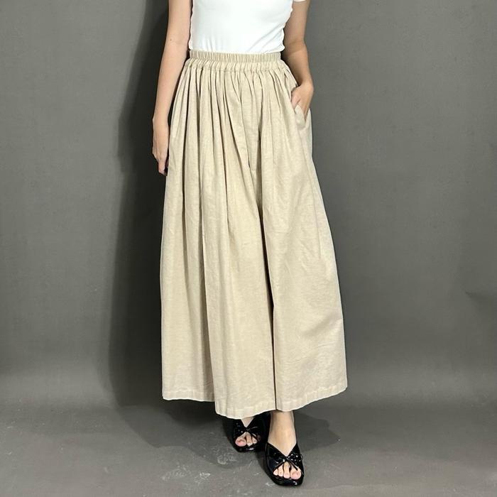 Promo Rosie Skirt Byneeth - Rok Linen - Rok Basic - Rok Korean Style - Rok Ngembang