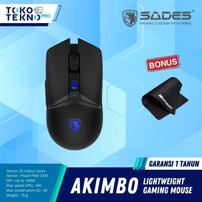 Sale Sades Akimbo Wireless Gaming Mouse Rgb Dual Mode