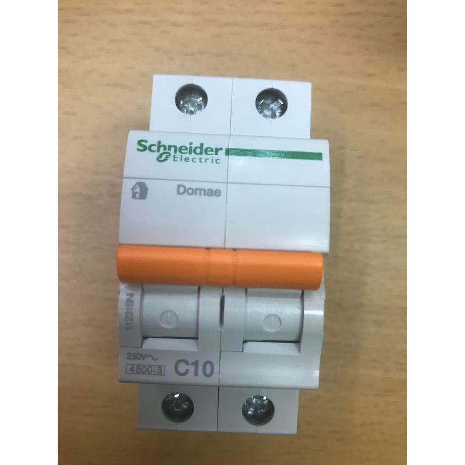 Mcb Schneider 2Phase 10A /Mcb 2P 10A / Mcb Schneider Domae 2P 10A
