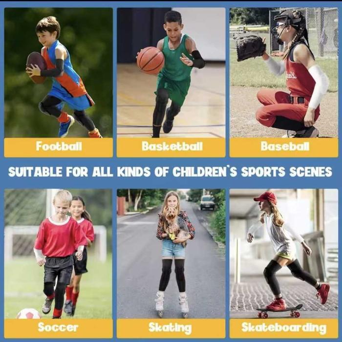 Leg Sleeve Basket Kids Bantalan Pelindung Lutut Olahraga Basket Anak Deker Lutut Anak Support Play