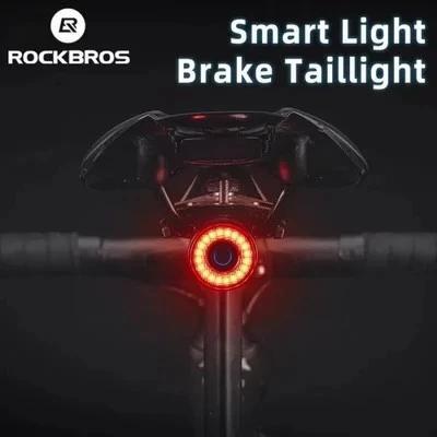 LAMPU BELAKANG SENSOR REM SEPEDA ROCKBROS Q3 SMART BIKE REAR LIGHT LED