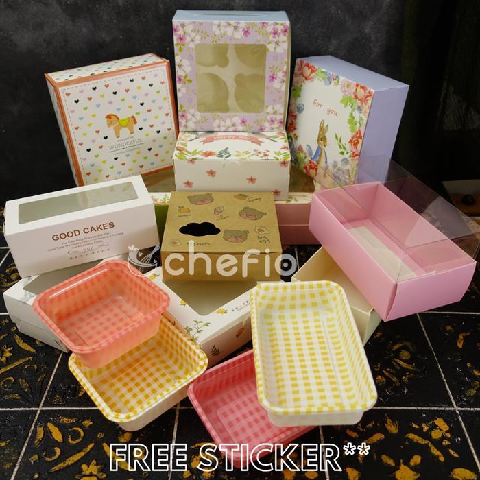 new Kotak Kue Mika Paper Cake Box Korean Lunch Box Roti Donat Bolu Gulung murah