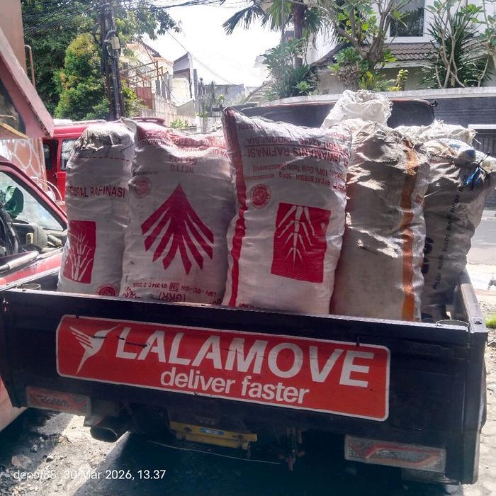 arang kayu 1 karung khusus ojol karung gula