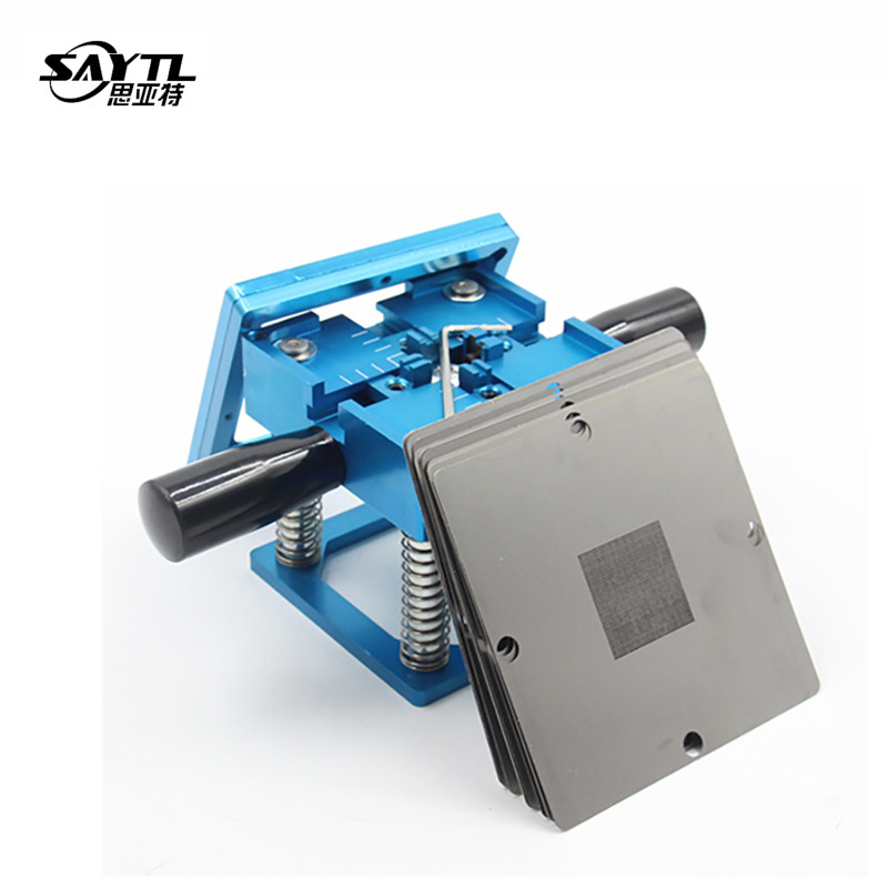 Saytl Adjustable Universal Bga Stencil Holder Tin Planting Platform With 10Pcs 90Mm Universal Bga