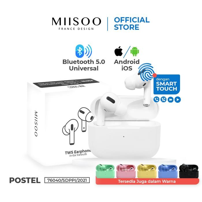 MIISOO i13 PRO / i12 Macaron Metal TWS Earphone Izin Postel