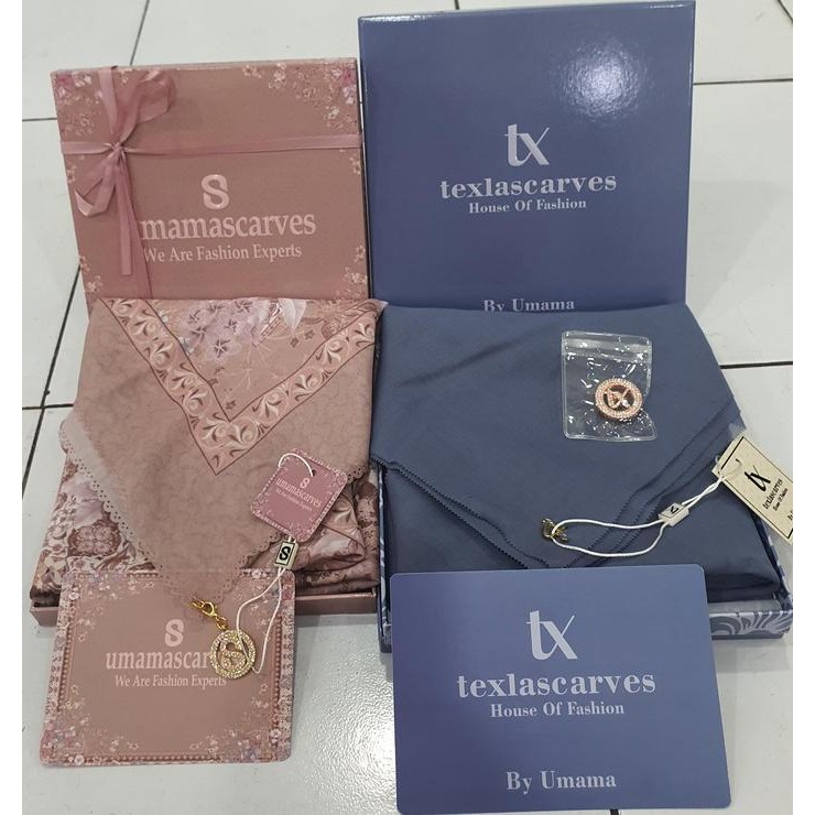 Paket Bundling 2 Box S FASHION MOTIF STANDAR x TexlaScarves POLOS STANDAR