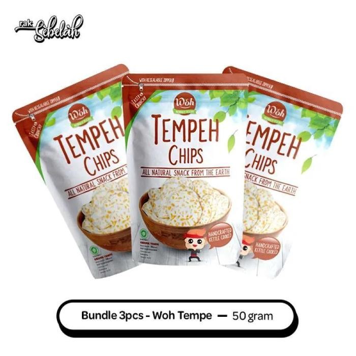 

BUNDLE 3PCS - WOH TEMPEH CHIPS 50GR KERIPIK TEMPE PREMIUM
