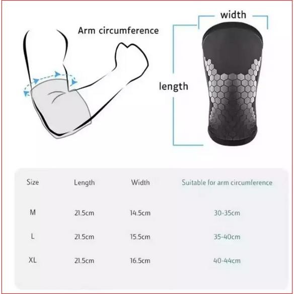 Elbow Pad Aolikes-7944 Deker Pelindung Lengan Siku Tangan Pria Wanita Olahraga Gym / Elbowpad