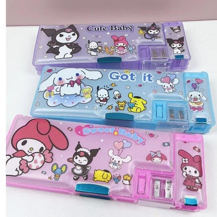 

DZ-666 KOTAK PENSIL Pena magnet LABUBU Magneti Pencil Case import motif sanrio cinnamoroll kuromi