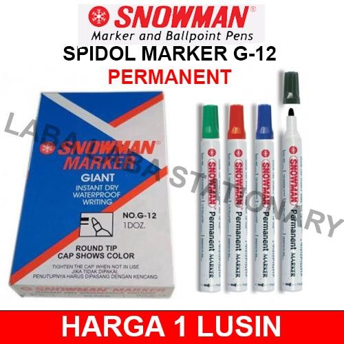 

NEW PRODUK SPIDOL PERMANEN SNOWMAN MARKER G 12 / G-12 / G12 PERMANENT TIDAK BISA DIHAPUS ALT ARTLINE