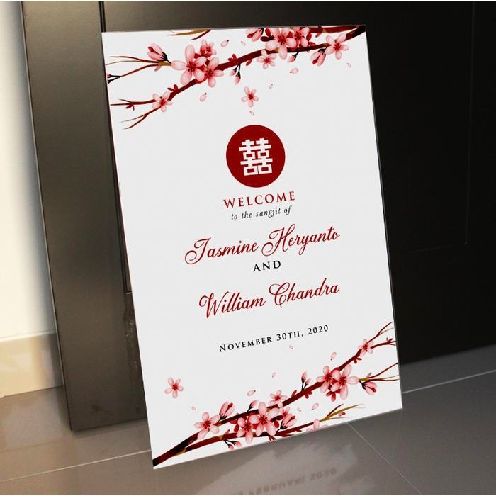 Welcome Signage Sangjit Acrylic / Shuang Xi Signage